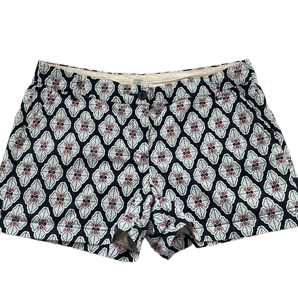 Crown & Ivy Navy Patterned Shorts 12p